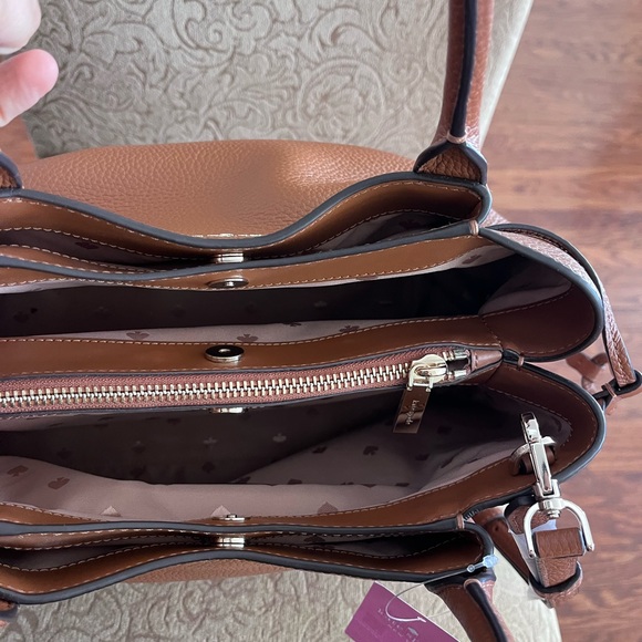 Cognac Kate Spade Satchel Purse - Picture 3 of 8